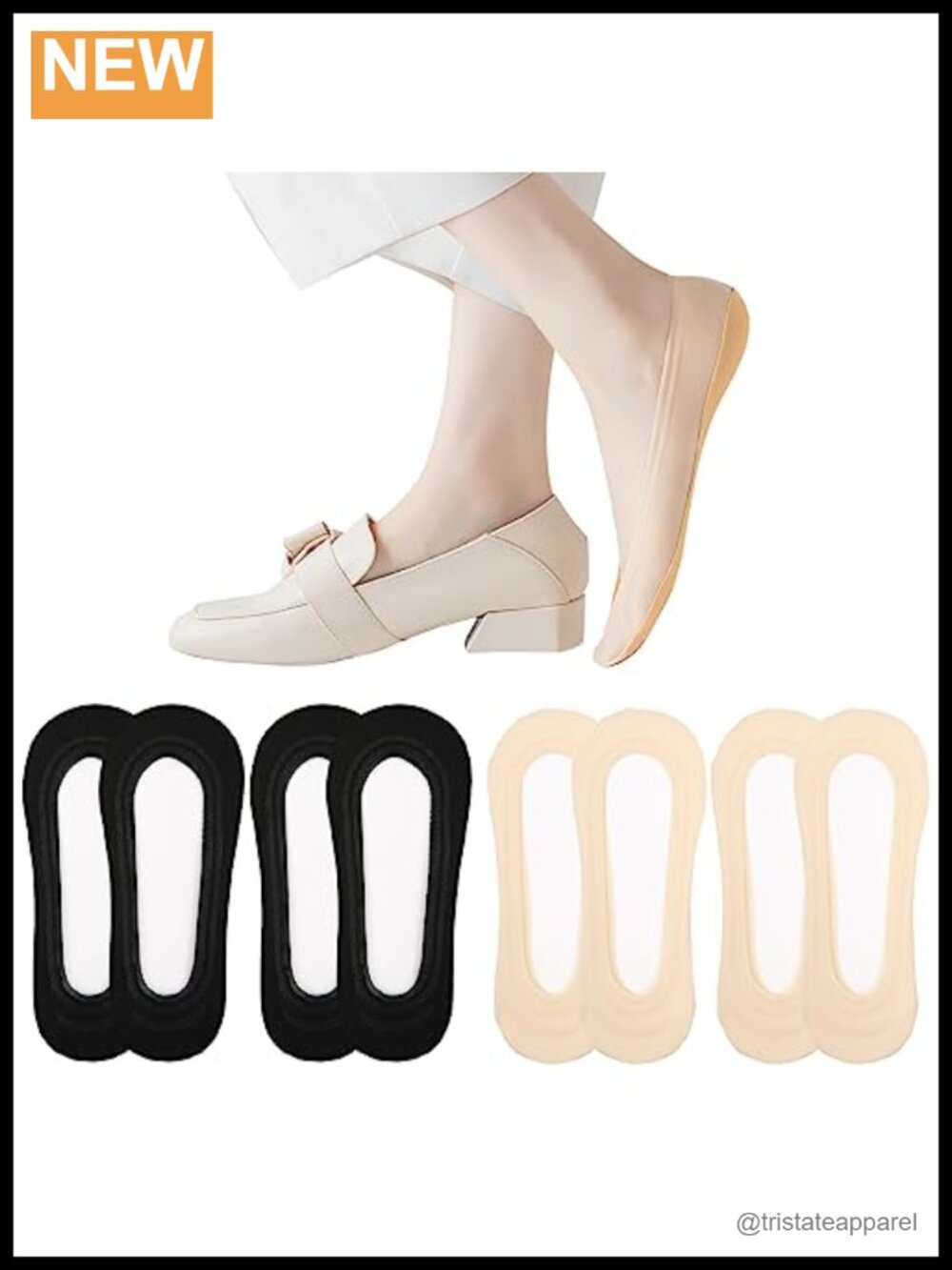 No Show Socks Women Low Cut Non Slip Liner Invisible Socks for Flats